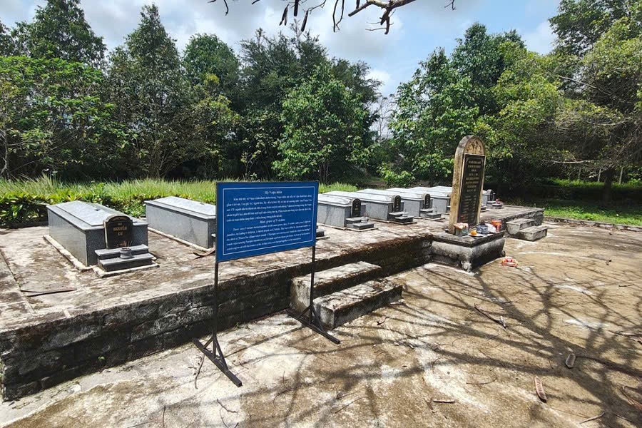 Remains of a house destroyed during the 1968 My Lai Massacre at the memorial site in Quang Ngai, Vietnam