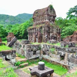 my-son-sanctuary-marble-mountains-tour-from-da-nang Group B temples at My Son Sanctuary