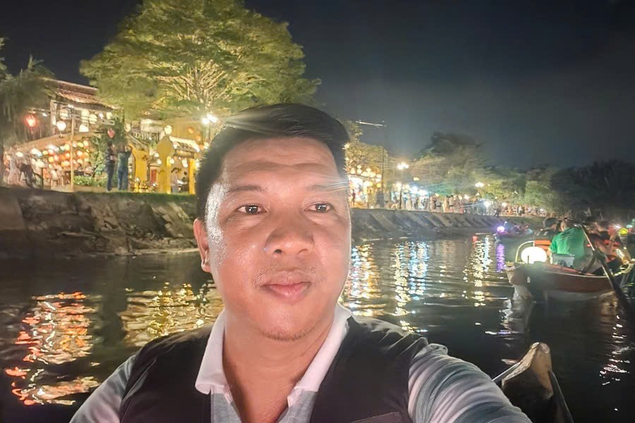 Hoi An Ancient Town at night with colorful lanterns
